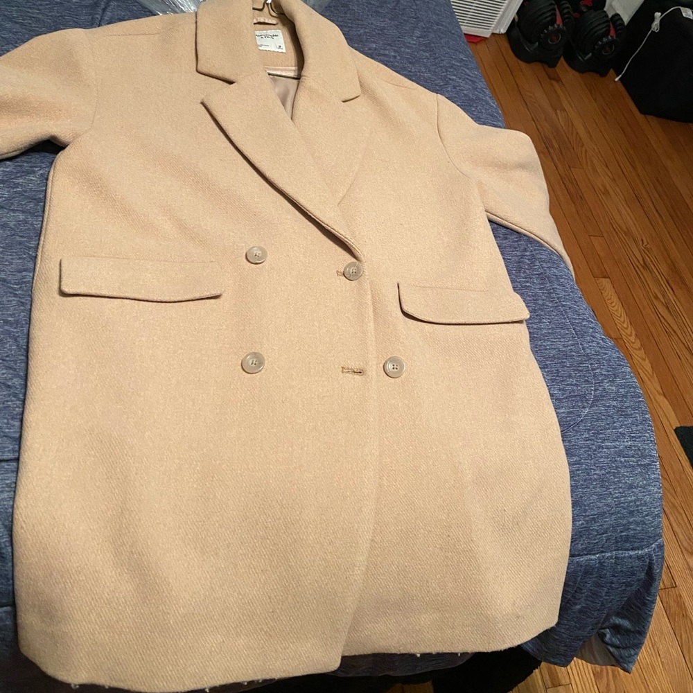 Abercrombie Fitch Short Wool Blend Coat - Picture 11 of 11